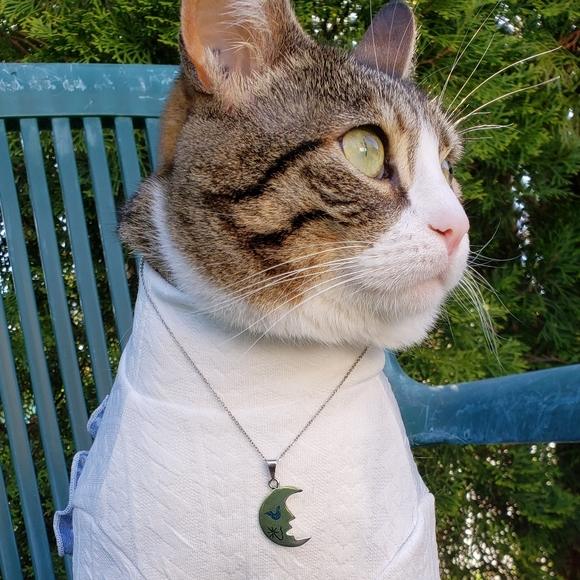 Vintage Signed Silver Taxco Designer Moon Pendant - Picture 8 of 8